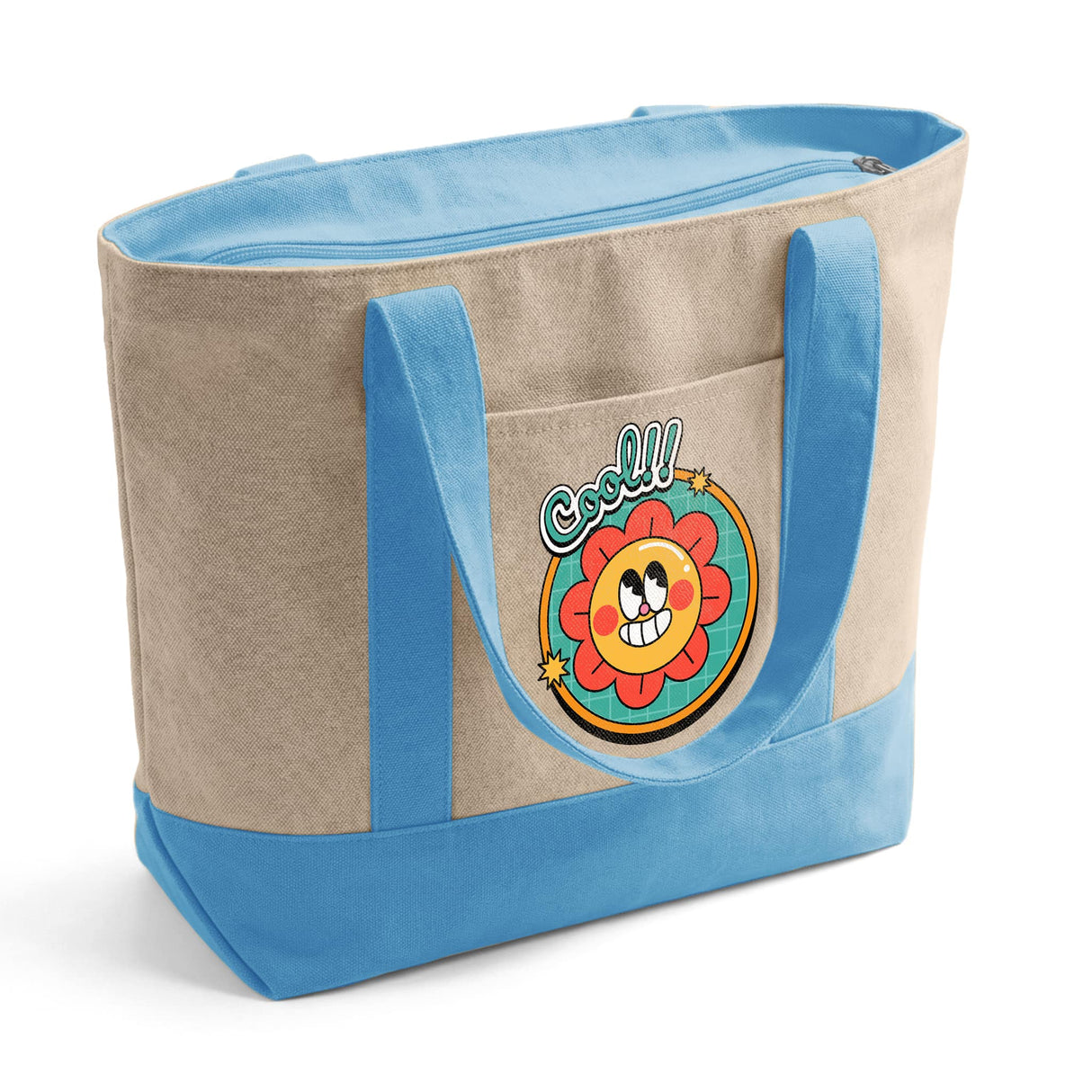 Custom Iconic Zipper Shopping Bag