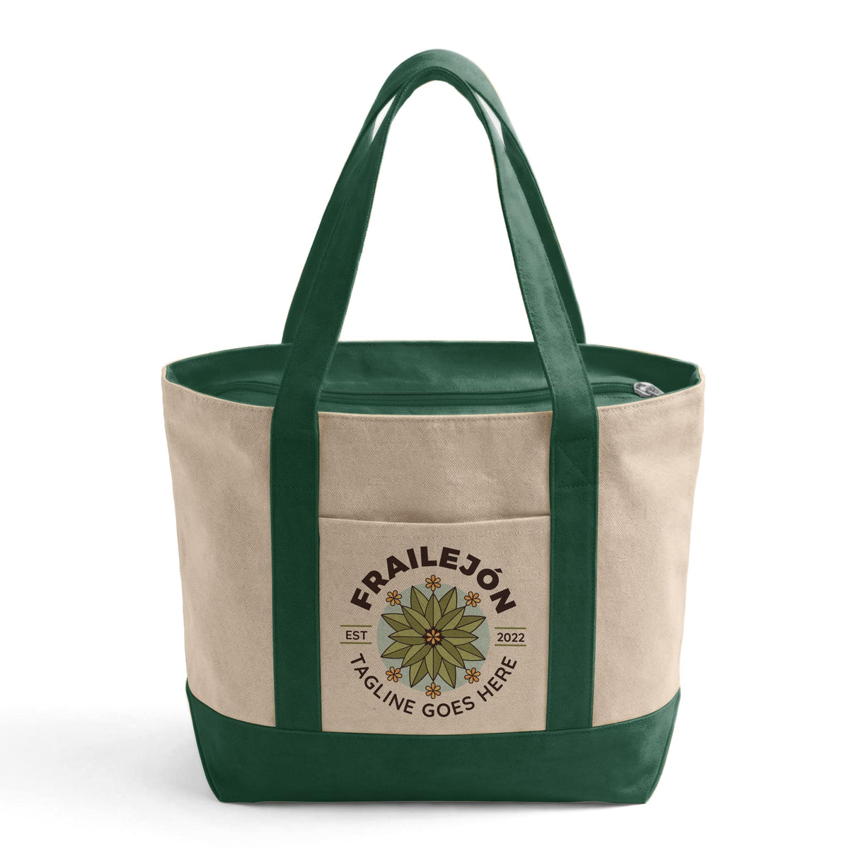 Custom Iconic Zipper Shopping Bag