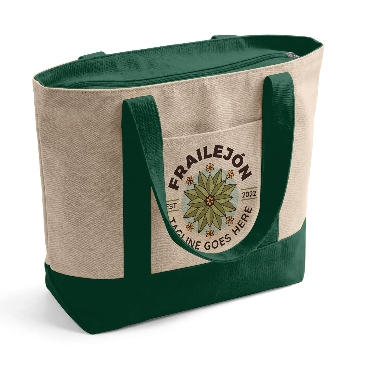 Custom Iconic Zipper Shopping Bag