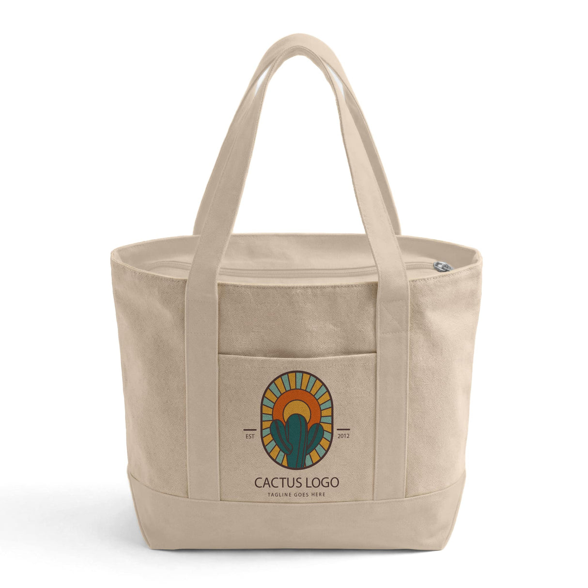 Custom Iconic Zipper Shopping Bag
