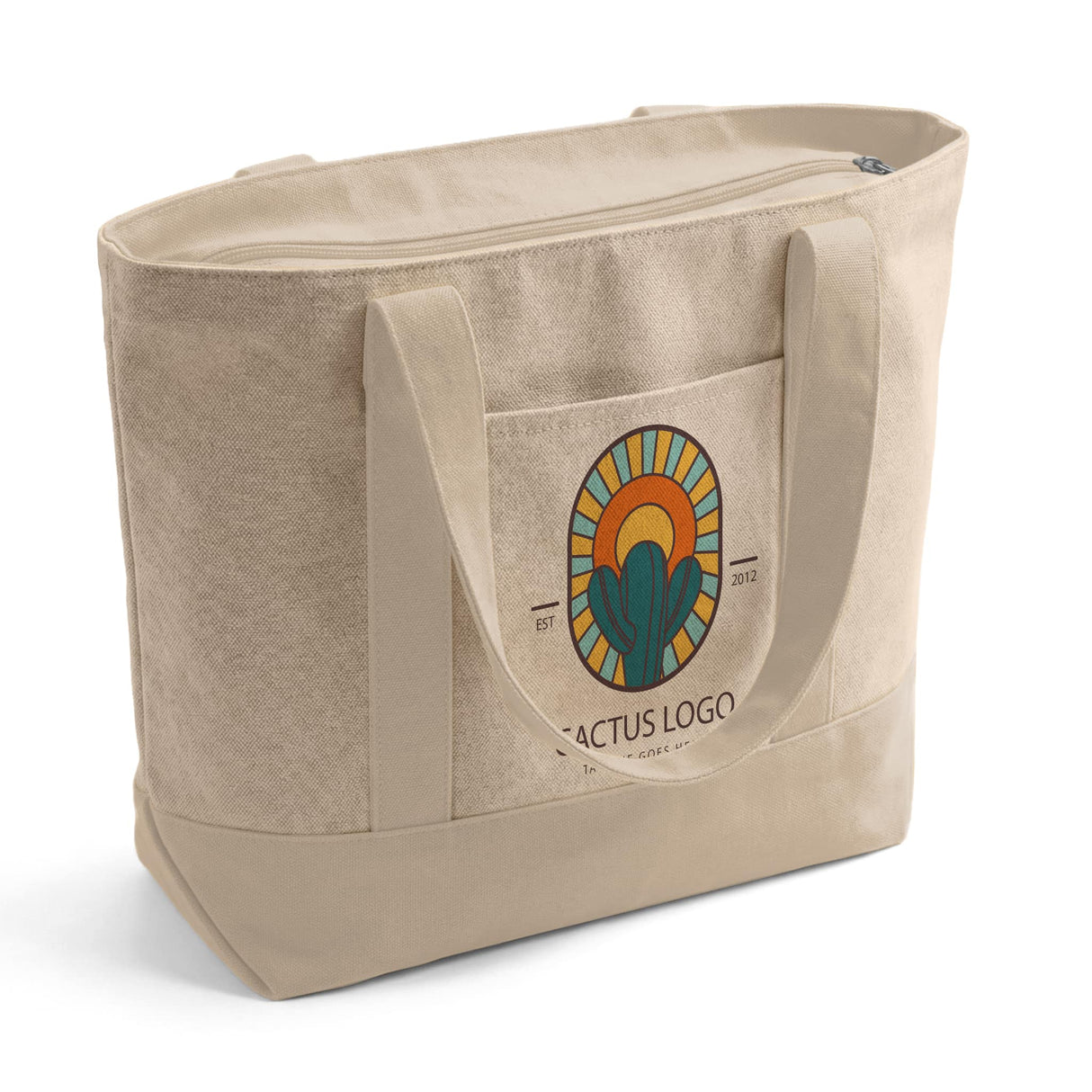 Custom Iconic Zipper Shopping Bag