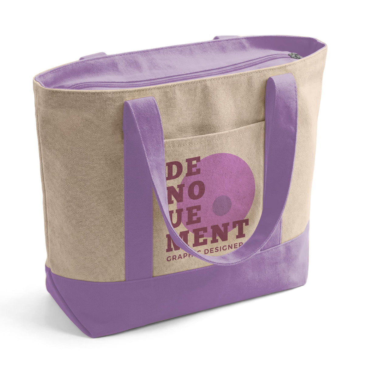 Custom Iconic Zipper Shopping Bag