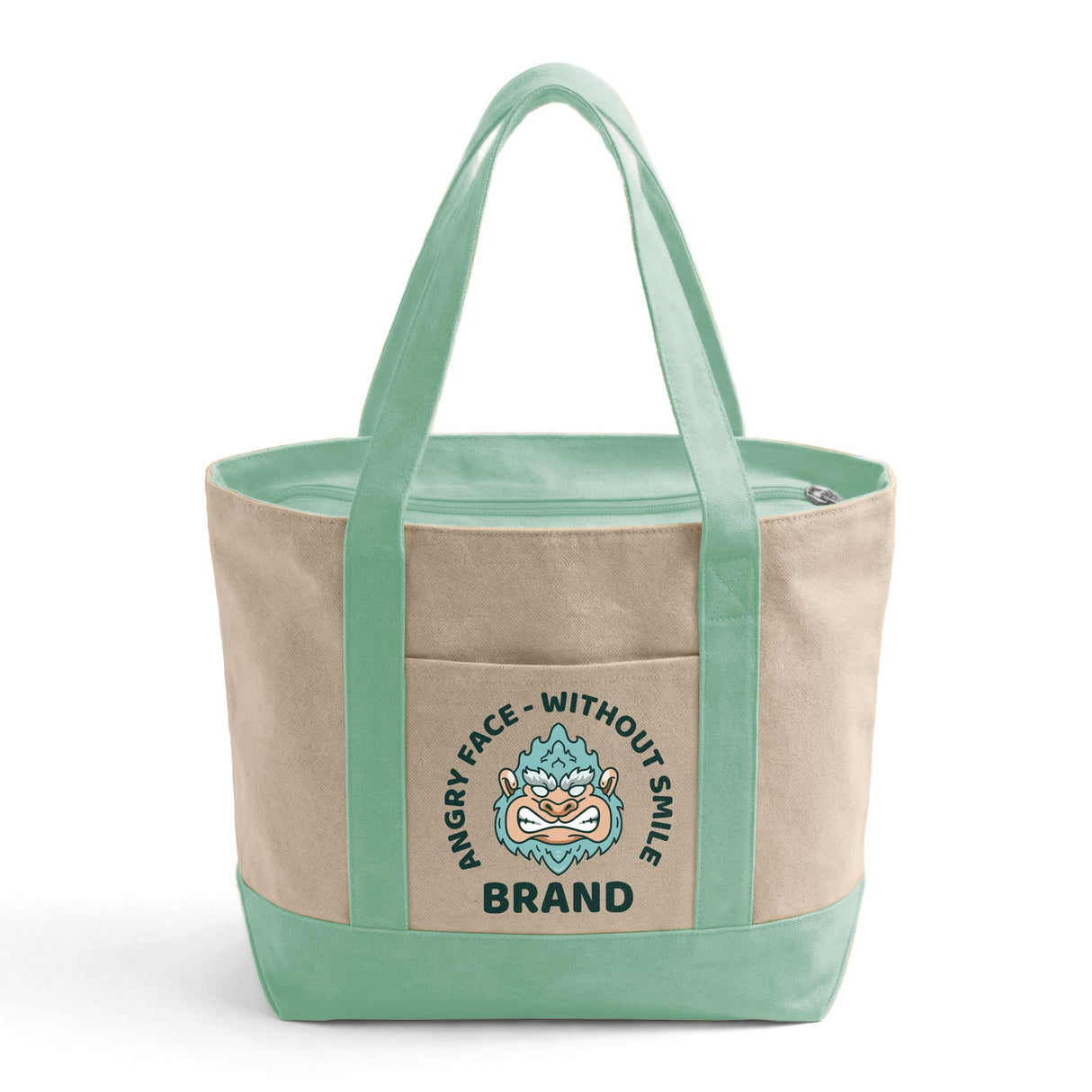 Custom Iconic Zipper Shopping Bag