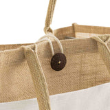 Milan Jute Tote Bags with Canvas Front Pocket