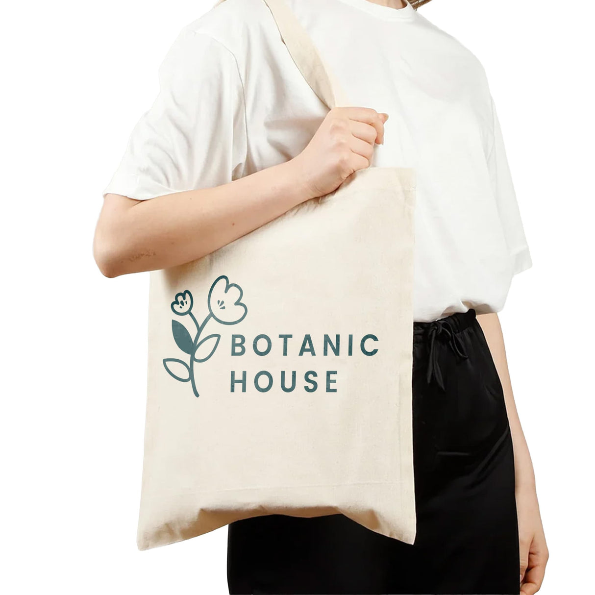 Custom Cotton Budget Tote Bag With Logo