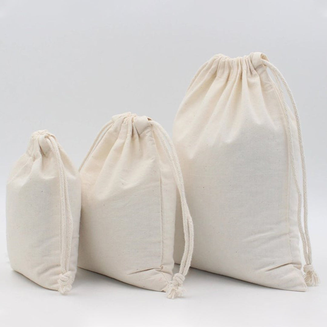 Cotton drawstring gift bags best sale