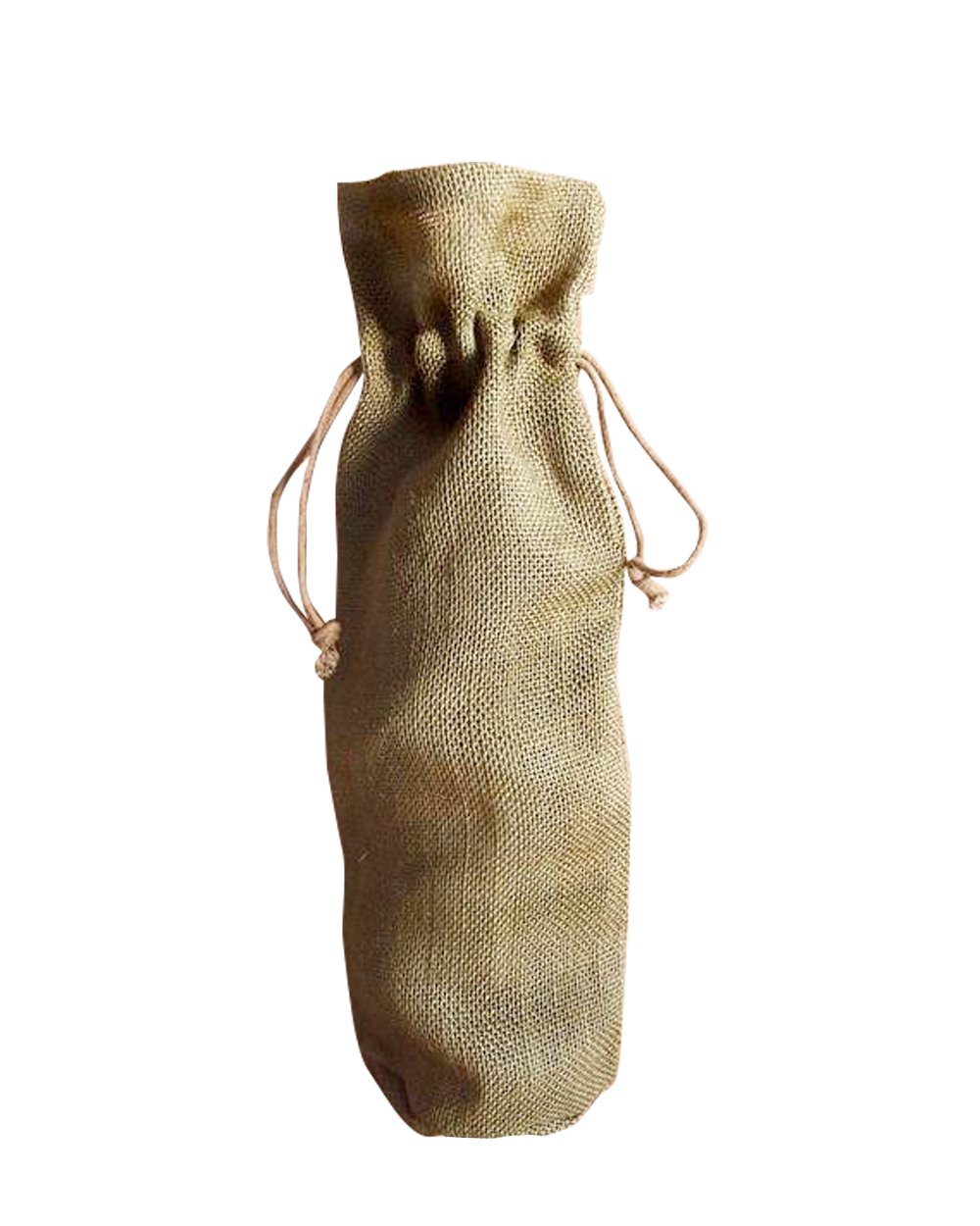 5 ct Eco-Friendly Single Bottle Jute Wine Bags with Drawstring by Pack