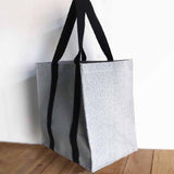 Two-Tone Large Recycled Canvas Tote Bag W/Laminated Interior