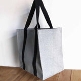 6 ct Two-Tone Large Recycled Canvas Tote Bag W/Laminated Interior - RC890- Pack of 6
