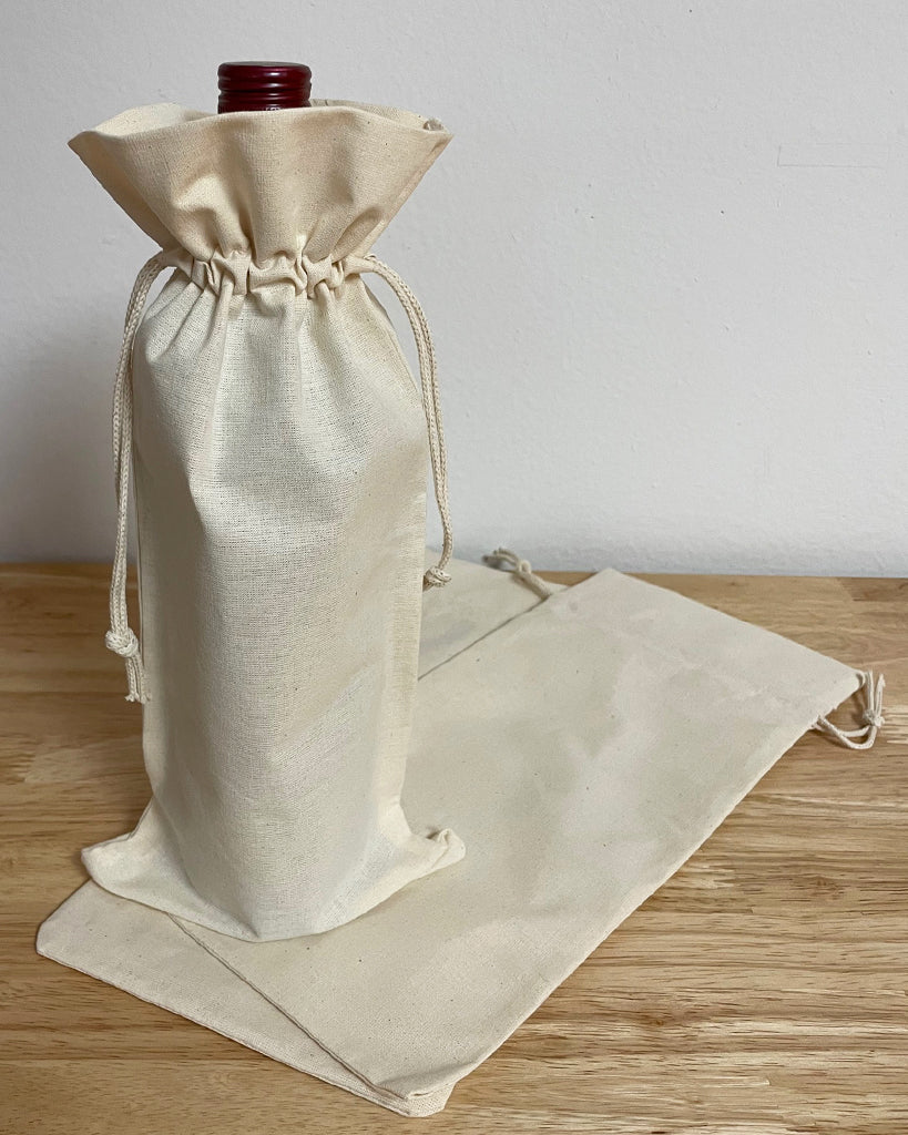 Cotton wine bottle online bags