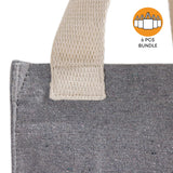 6 ct Recycled Canvas Book Bag with Full Gusset - By Bundle