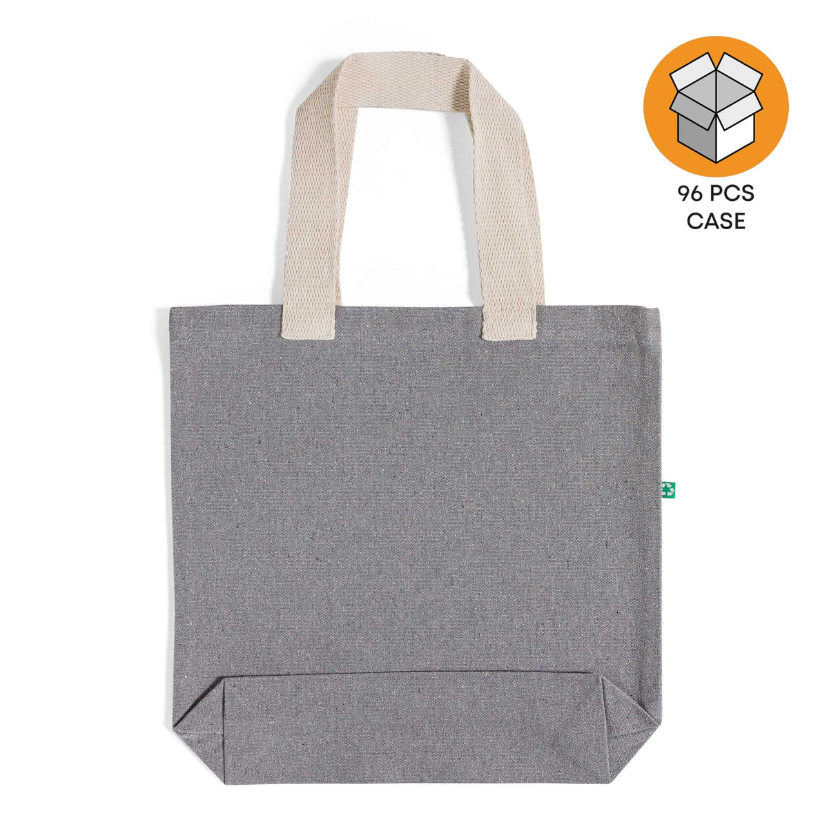 96 ct Recycled Canvas Tote Bag With Bottom Gusset - By Case