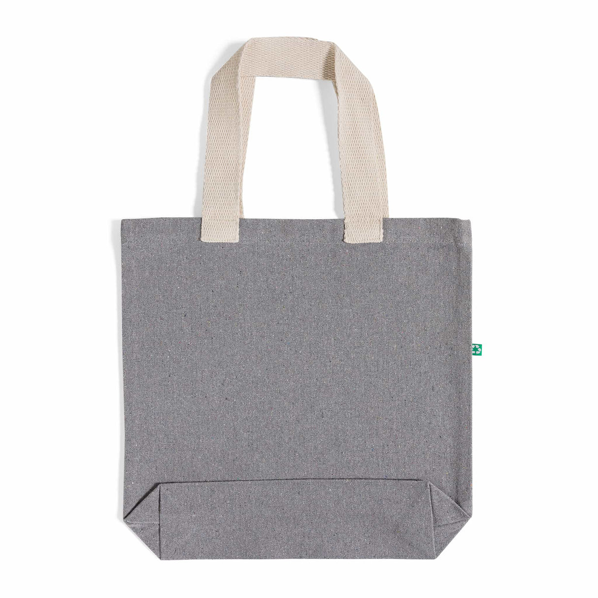 ash gray recycled canvas tote bag