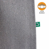 6 ct Recycled Canvas Flat Tote Bag / Basic Book Bag - Pack of 6