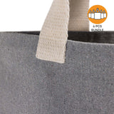6 ct Recycled Canvas Tote Bag With Bottom Gusset - By Bundle
