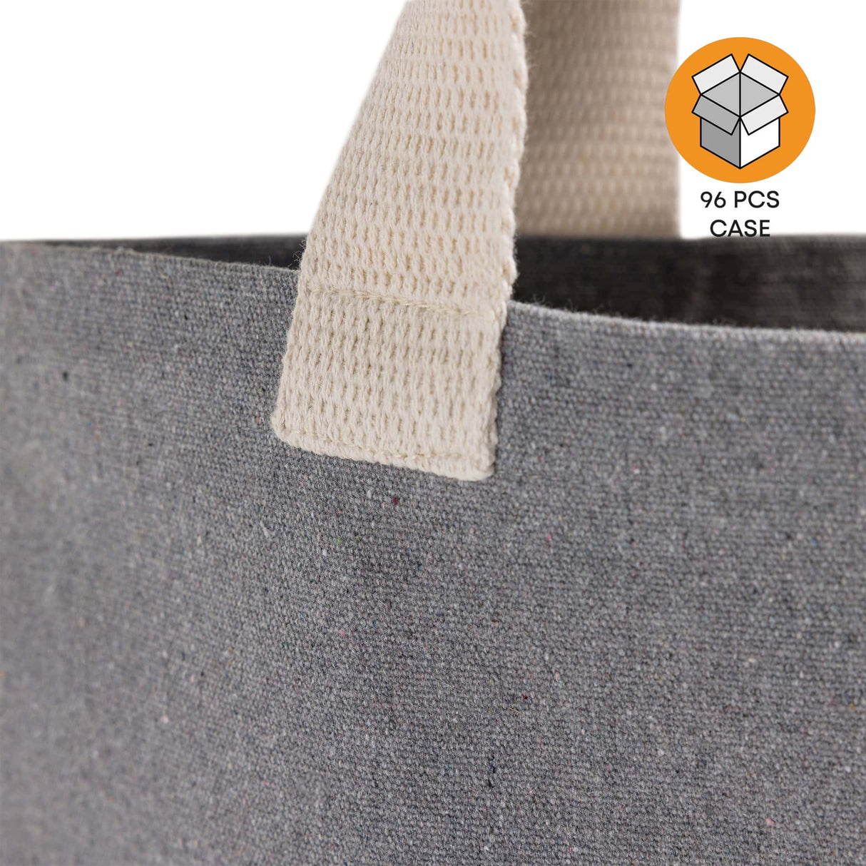 96 ct Recycled Canvas Tote Bag With Bottom Gusset - By Case
