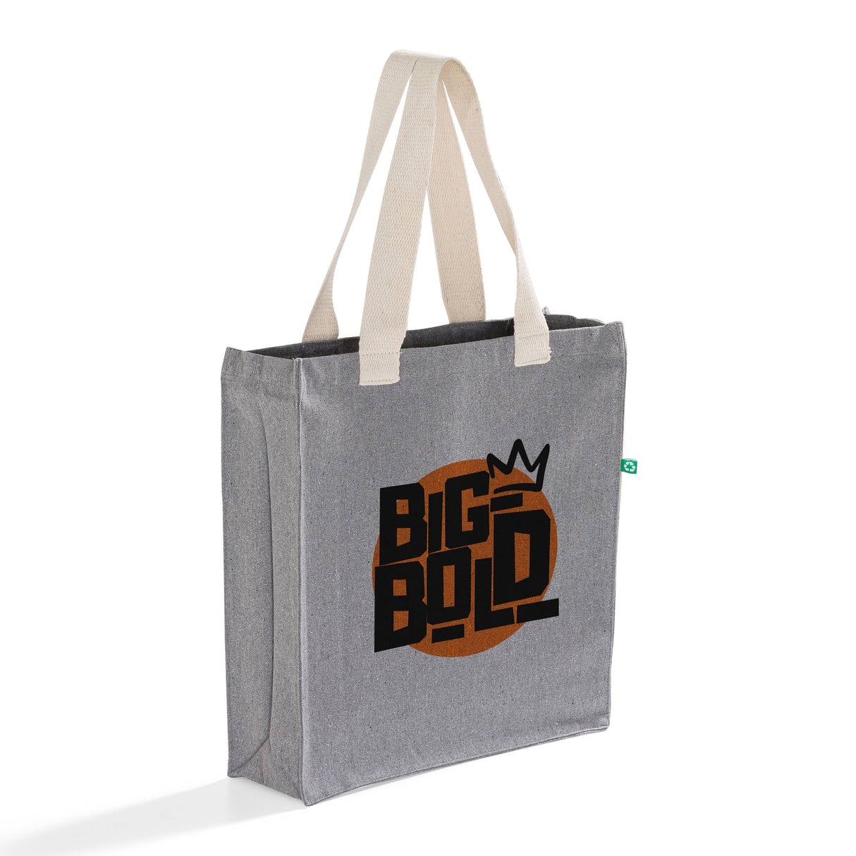 Custom Recycled Heavy Canvas Tote with Full Gusset - Recycled Tote Bags With Your Logo - RC830