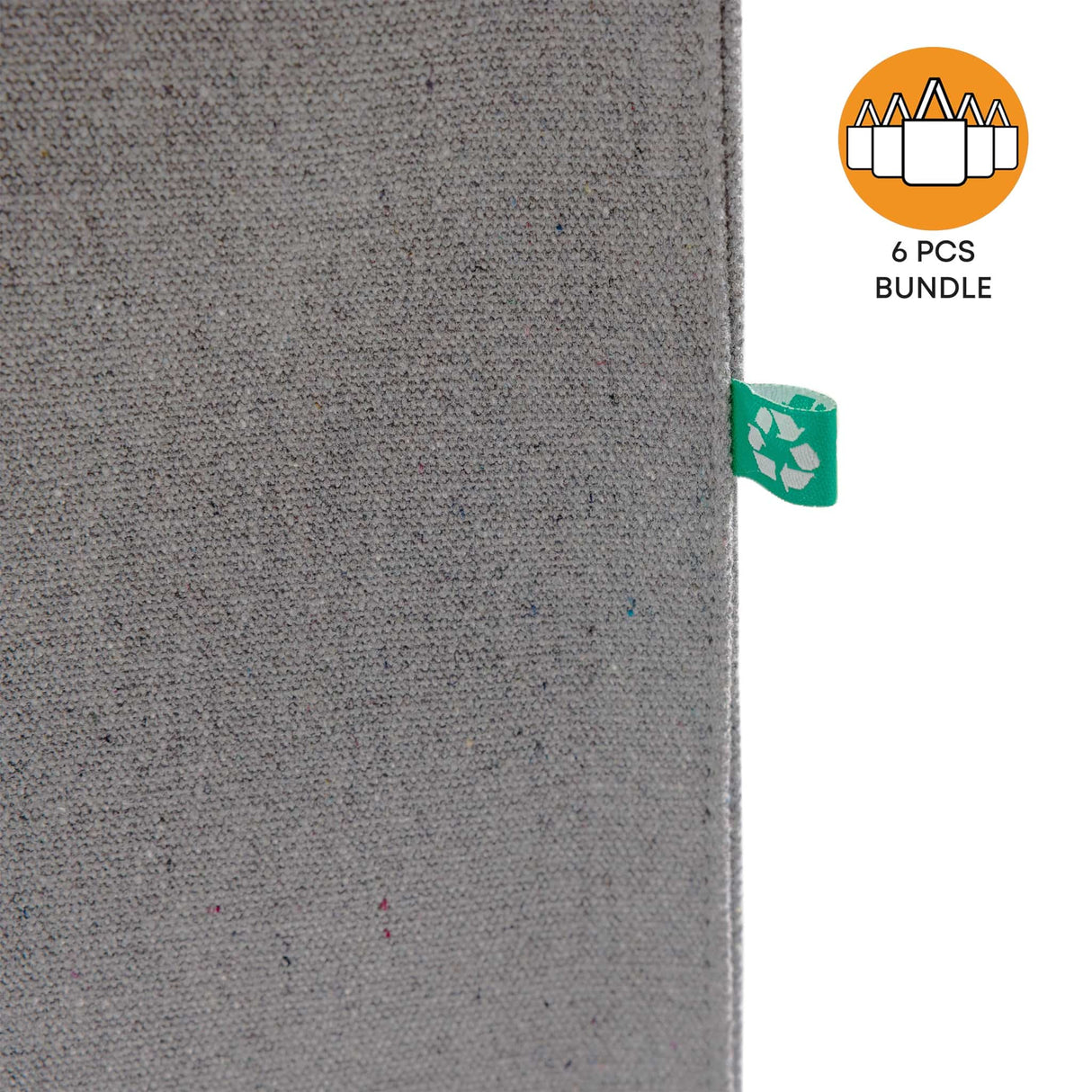 6 ct Recycled Heavy Canvas Tote with Full Gusset - By Bundle