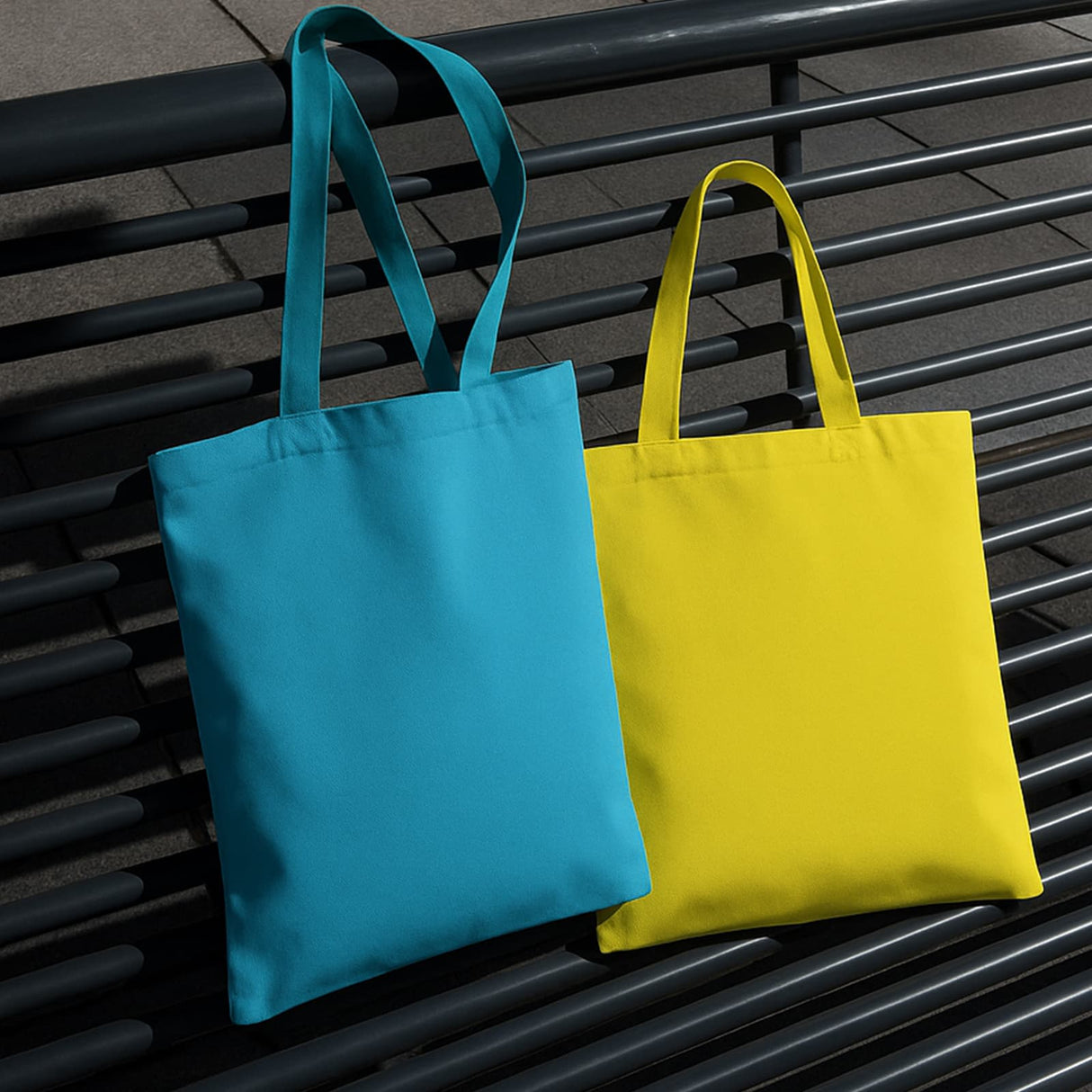 Closeout Assorted Color Canvas Tote Bags – Pack of 12