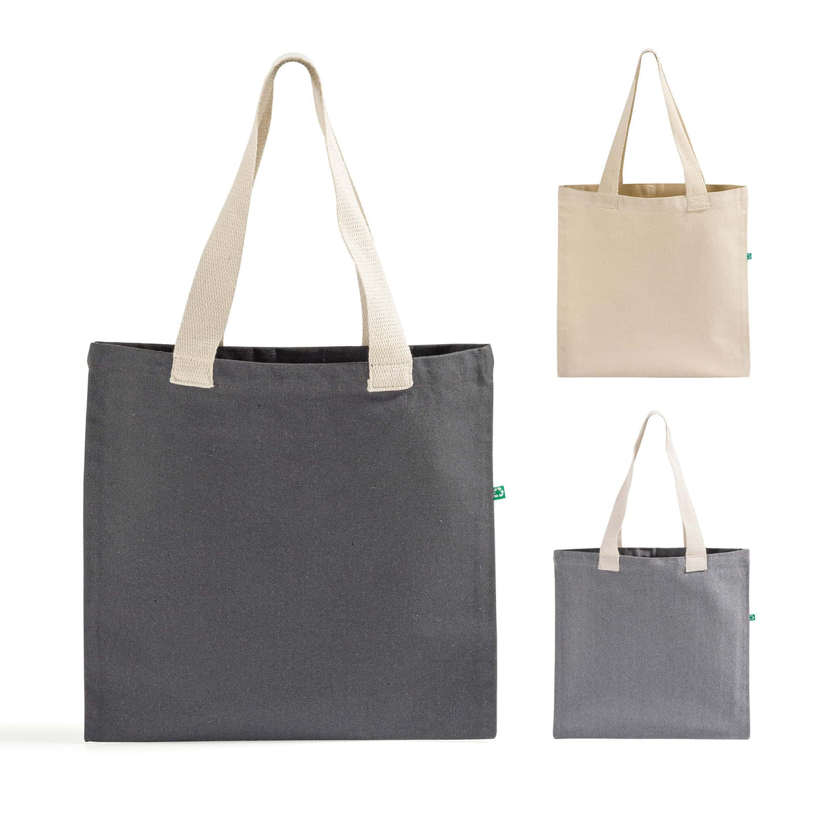 Recycled Canvas Flat Tote Bag / Basic Book Bag - RC869