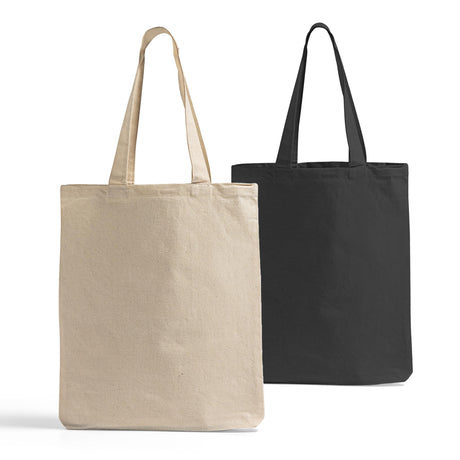 Black and natural small cotton tote bag