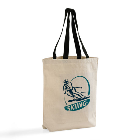 Color Handle Logo Custom Tote Bags - Canvas Tote Bags With Your Logo