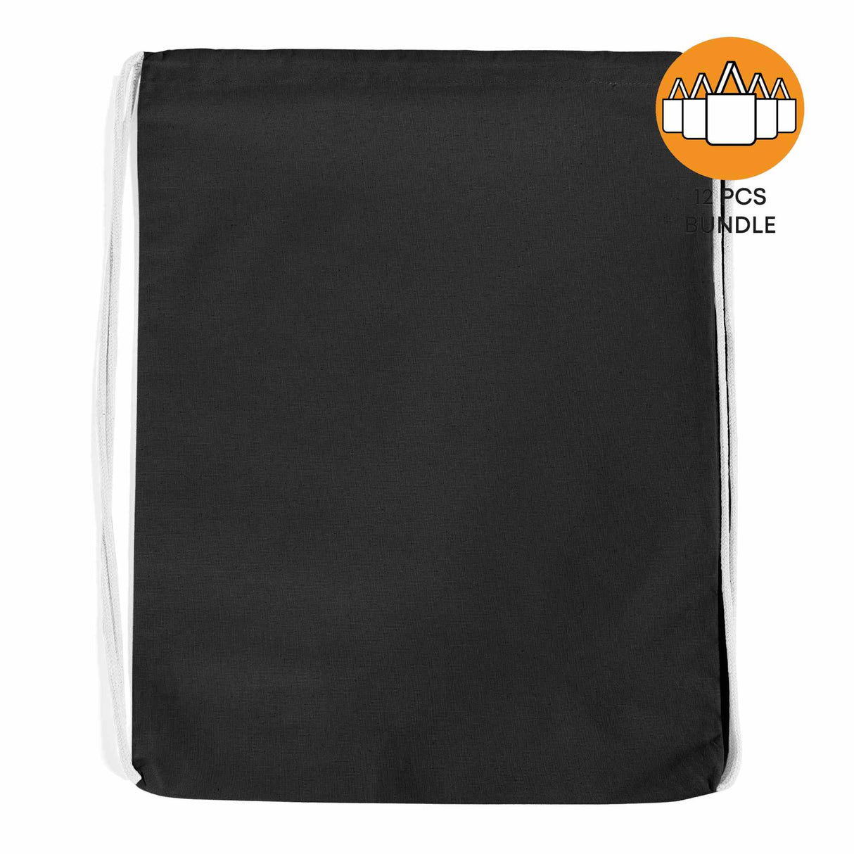 12 ct Economical Sport Cotton Drawstring Bag Cinch Packs - By Dozen