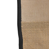 black jute blend tote bag with gusset