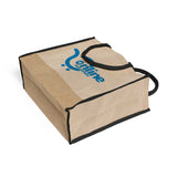 Large Reusable Jute Blend Tote Bags Customized - Personalized Large Reusable Jute Tote Bags With Your Logo - TJ913