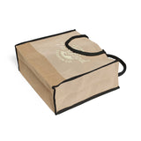 Large Reusable Jute Blend Tote Bags Customized - Personalized Large Reusable Jute Tote Bags With Your Logo - TJ913