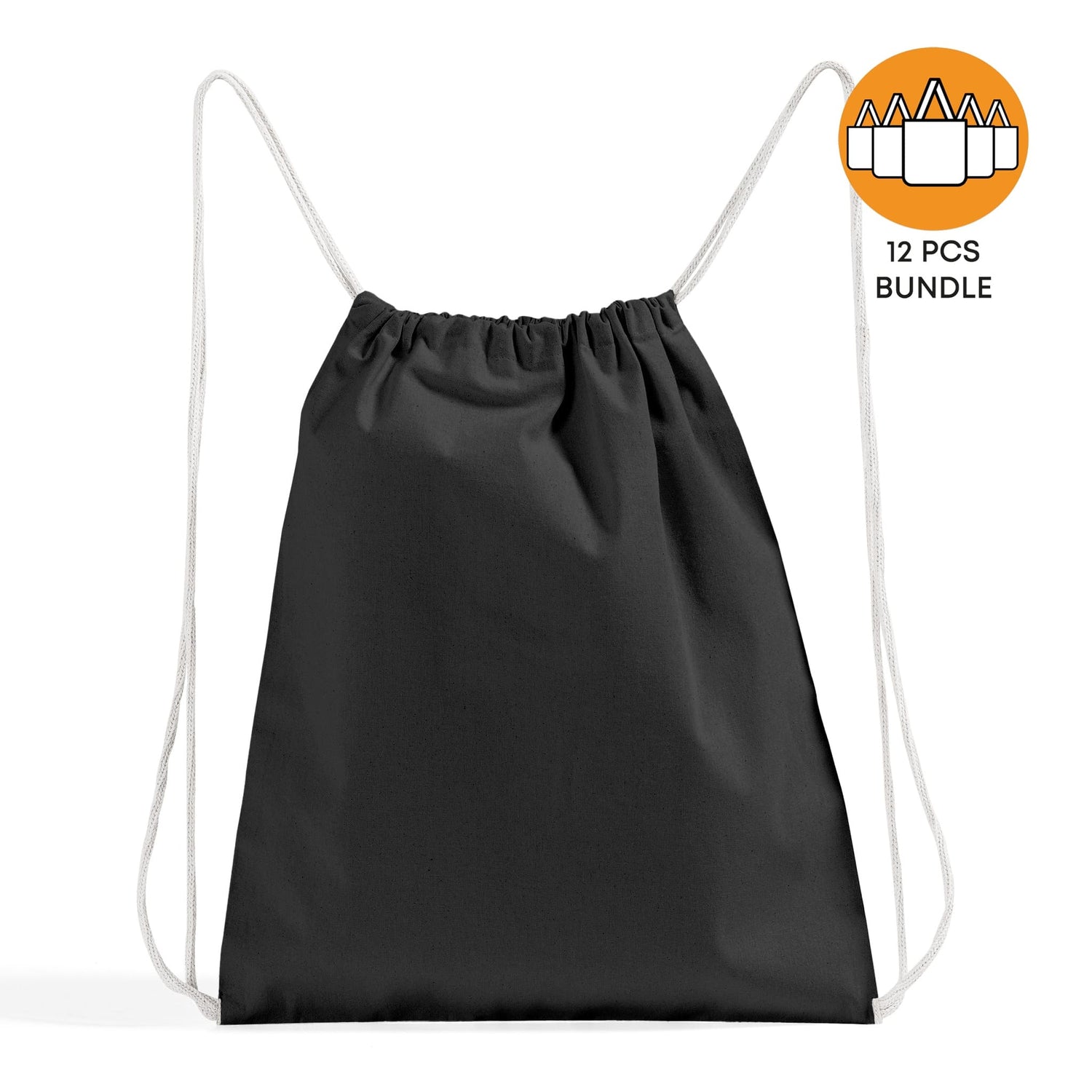 12 ct Small Canvas Drawstring Backpack / Cinch Packs