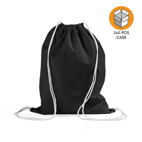 240 ct Economical Sport Cotton Drawstring Bag Cinch Packs - By Case