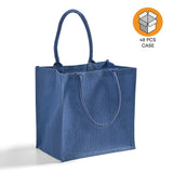 48 ct Square Burlap Bags - Wholesale Jute Tote Bags W/Deep Full Gusset - By Case