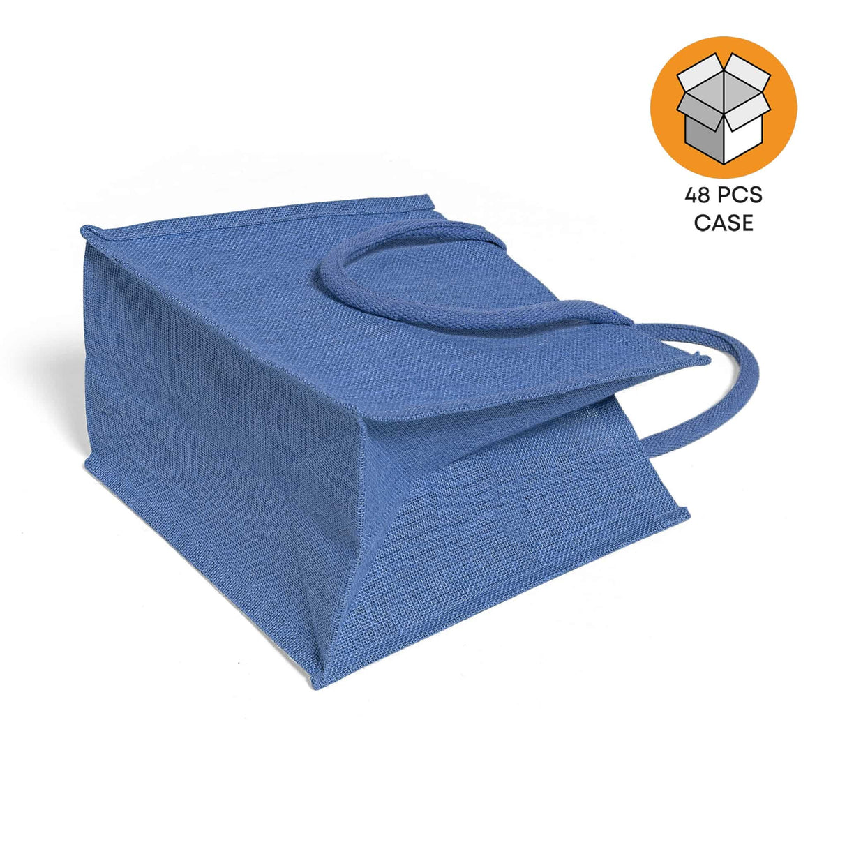 48 ct Square Burlap Bags - Wholesale Jute Tote Bags W/Deep Full Gusset - By Case