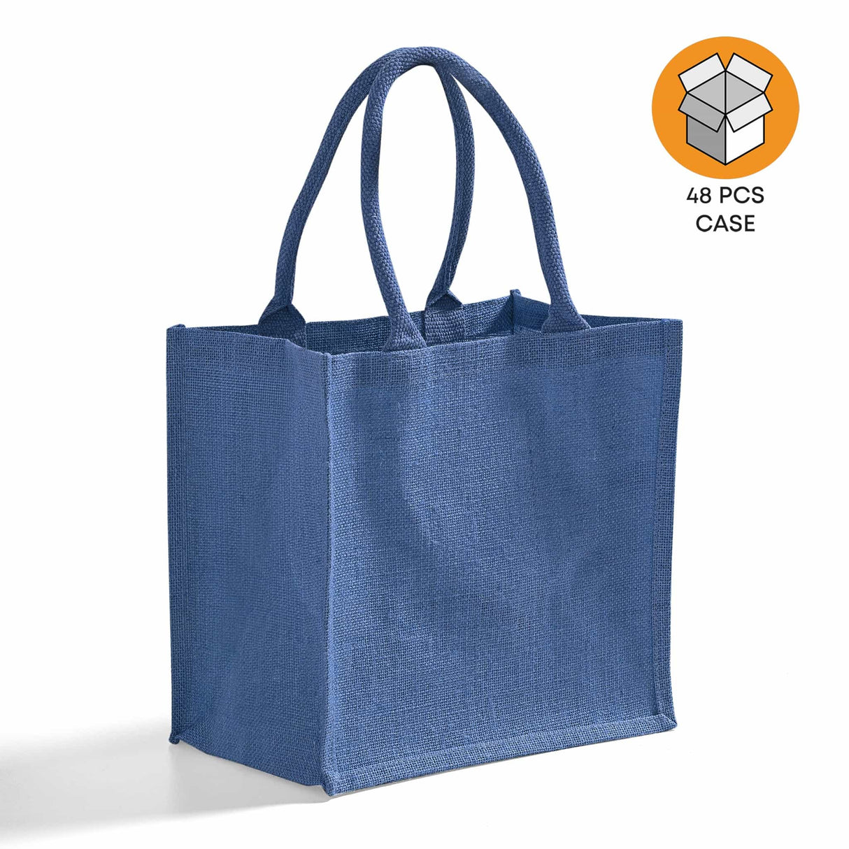 48 ct Square Burlap Bags - Wholesale Jute Tote Bags W/Deep Full Gusset - By Case