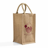Custom Jute Wine Bag with Divider, Various Sizes