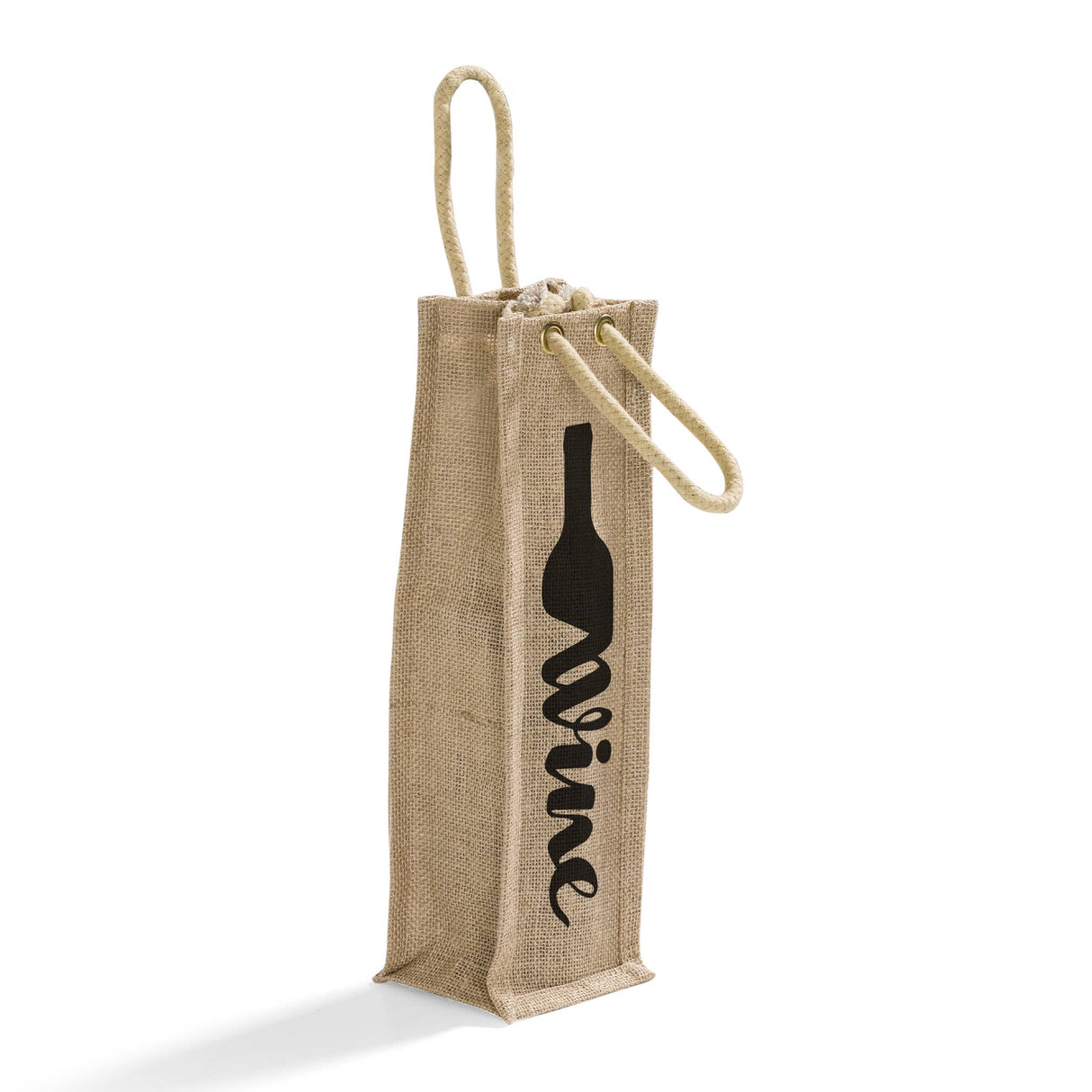Custom Jute Wine Bag with Divider, Various Sizes