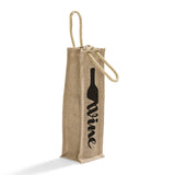 Custom Jute Wine Bag with Divider, Various Sizes