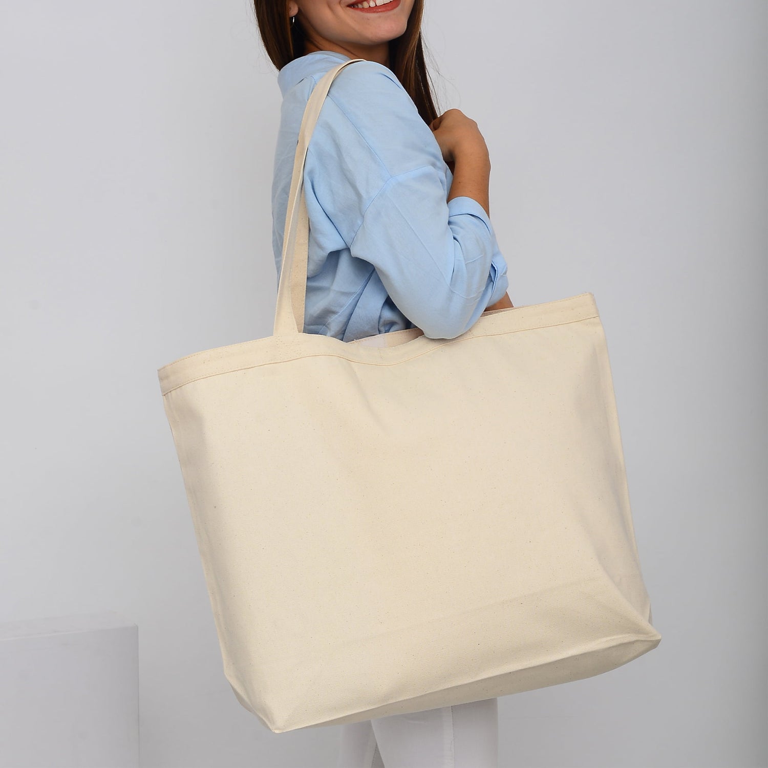 Wide Canvas Tote Bag Big Heavy Canvas Tote Bags,Tote Bag With Velcro Closure,Cheap Tote Bag