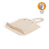 48 ct Canvas Beach Tote Bag with Fancy Rope Handles- By Case
