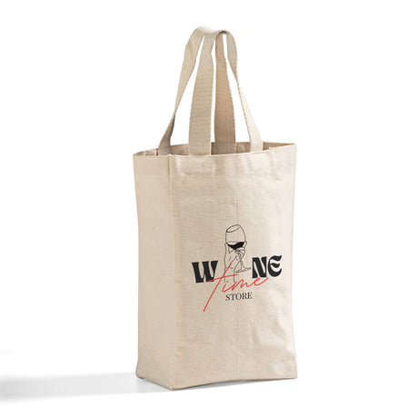 Canvas Double Wine Tote Bag