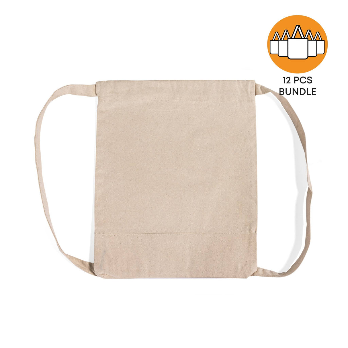 12 ct Two Tone Canvas Sport Backpacks / Wholesale Drawstring Bags - By Dozen