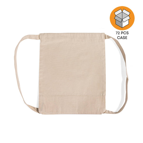 72 ct Two Tone Canvas Sport Backpacks / Wholesale Drawstring Bags - By Case