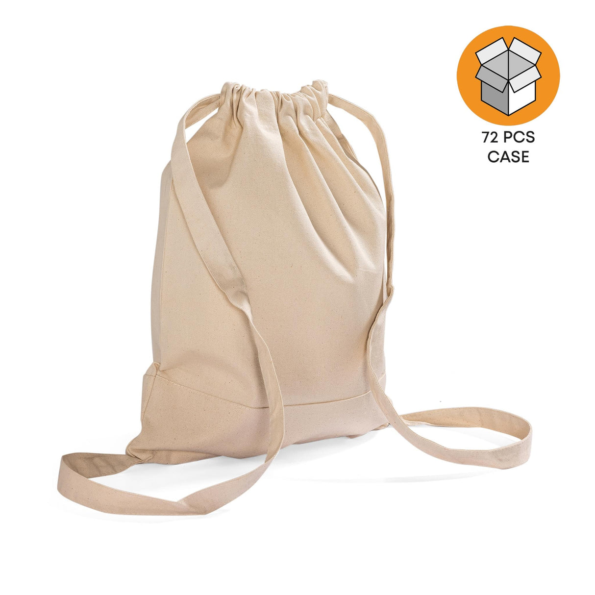 72 ct Two Tone Canvas Sport Backpacks / Wholesale Drawstring Bags - By Case