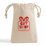Cotton Canvas Value Drawstring Pouches / Favor Bags Customized - Personalized Drawstring Pouches With Your Logo