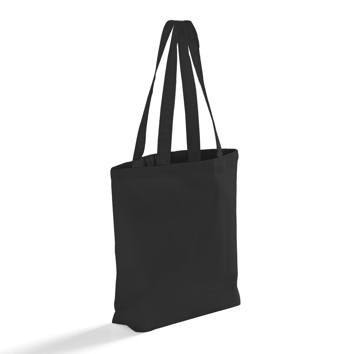 canvas value gusset tote bag black