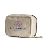 Canvas Zippered Toiletry Bag Travel Dopp Kit w/ Your Logo