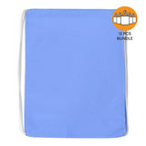 12 ct Economical Sport Cotton Drawstring Bag Cinch Packs - By Dozen