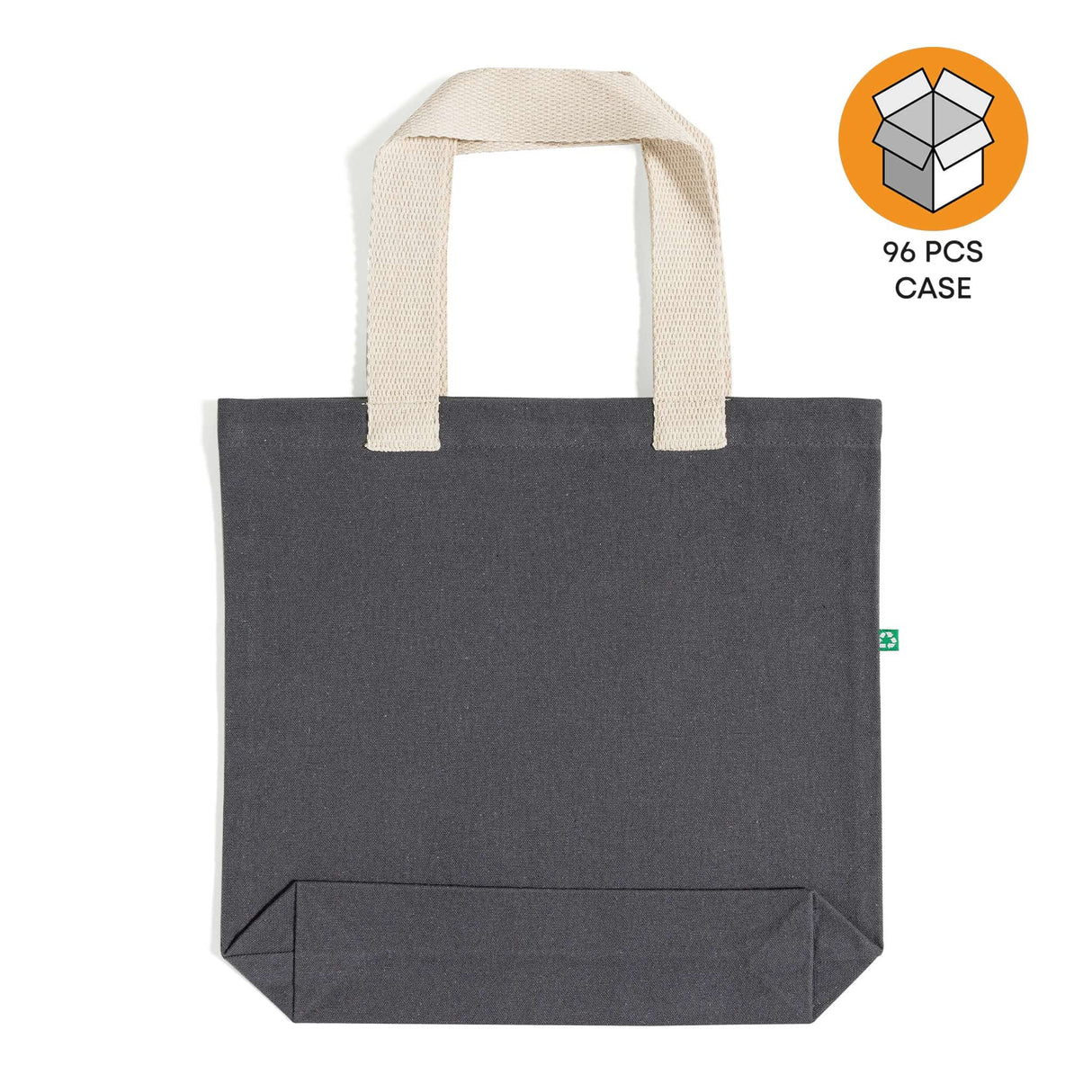 96 ct Recycled Canvas Tote Bag With Bottom Gusset - By Case