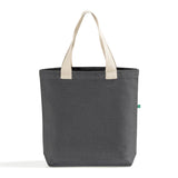 charcoal recycled canvas tote bag with gusset